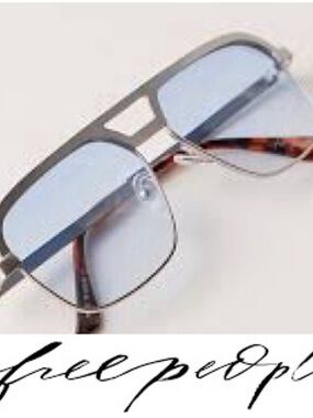 Free People Maverick Silver Tone Aviator Sunglasses ❤️ NWOT